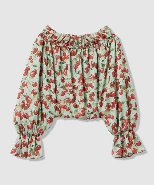 allureville / アルアバイル シャツ・ブラウス | 【LOULOU WILLOUGHBY】LISAチェリープリントオフショルブラウス | 詳細5