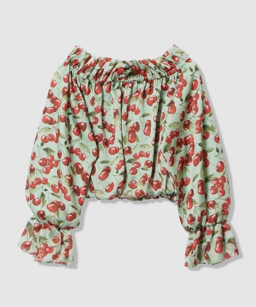 allureville / アルアバイル シャツ・ブラウス | 【LOULOU WILLOUGHBY】LISAチェリープリントオフショルブラウス | 詳細6