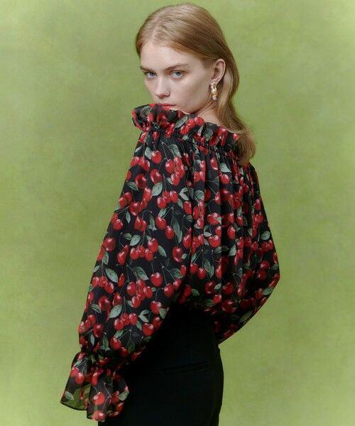 allureville / アルアバイル シャツ・ブラウス | 【LOULOU WILLOUGHBY】LISAチェリープリントオフショルブラウス | 詳細10