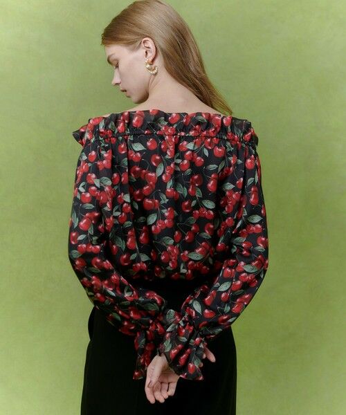 allureville / アルアバイル シャツ・ブラウス | 【LOULOU WILLOUGHBY】LISAチェリープリントオフショルブラウス | 詳細14
