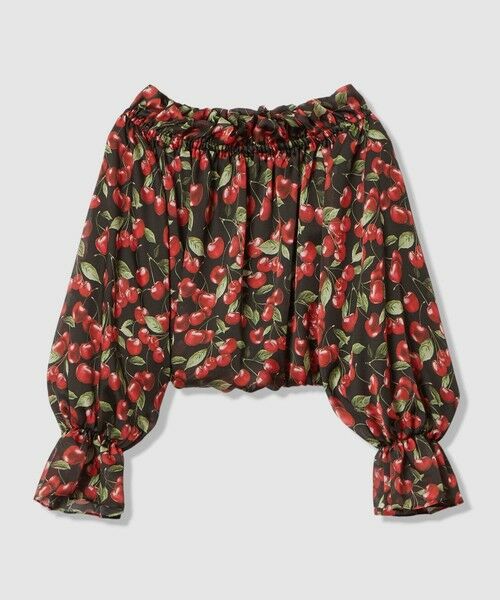 allureville / アルアバイル シャツ・ブラウス | 【LOULOU WILLOUGHBY】LISAチェリープリントオフショルブラウス | 詳細16