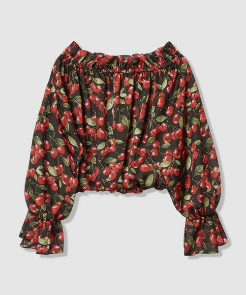 allureville / アルアバイル シャツ・ブラウス | 【LOULOU WILLOUGHBY】LISAチェリープリントオフショルブラウス | 詳細17