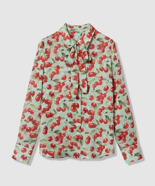 allureville / アルアバイル シャツ・ブラウス | WEB限定【LOULOU WILLOUGHBY】LISAチェリープリント ボウタイブラウス | 詳細5