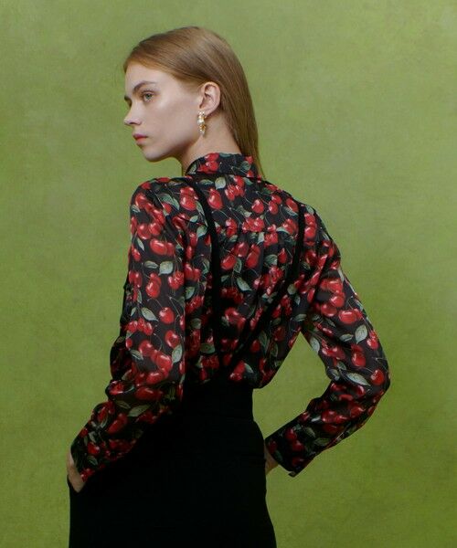 allureville / アルアバイル シャツ・ブラウス | WEB限定【LOULOU WILLOUGHBY】LISAチェリープリント ボウタイブラウス | 詳細12