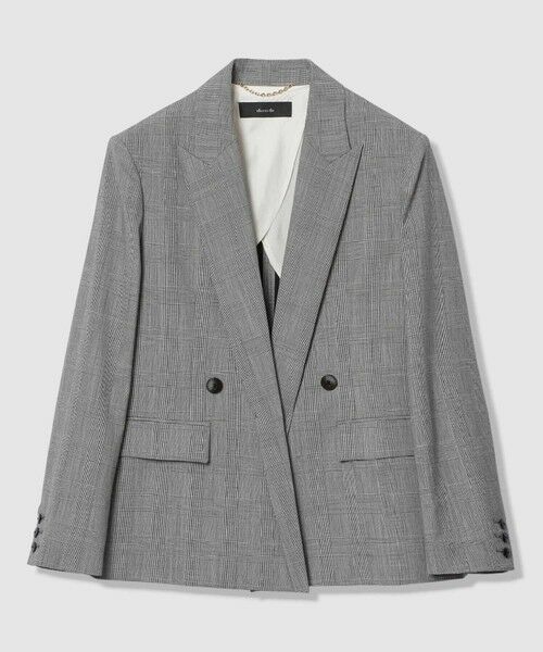 allureville / アルアバイル テーラードジャケット | ポプリンチェックジャケット(ブラック系 (98))