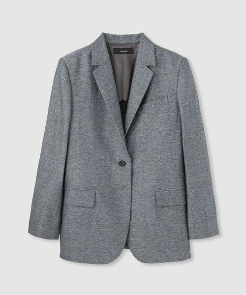 allureville / アルアバイル テーラードジャケット | シャークスキンシングルオーバージャケット（ブラック (95)）