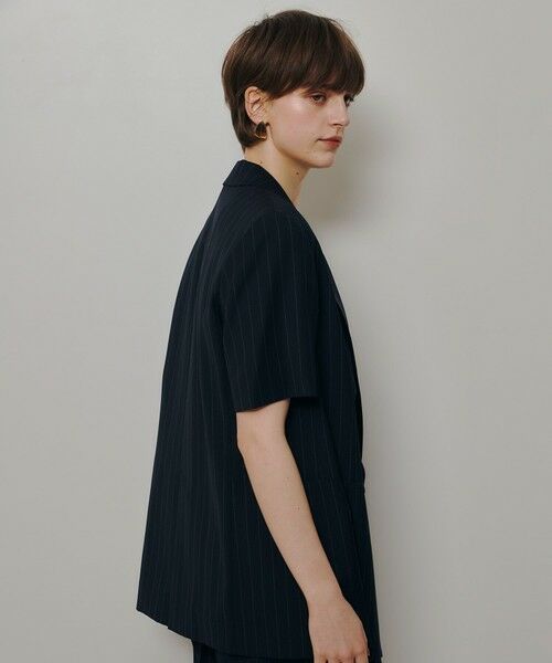 allureville / アルアバイル テーラードジャケット | ＴＷストライプハーフスリーブジャケット | 詳細3