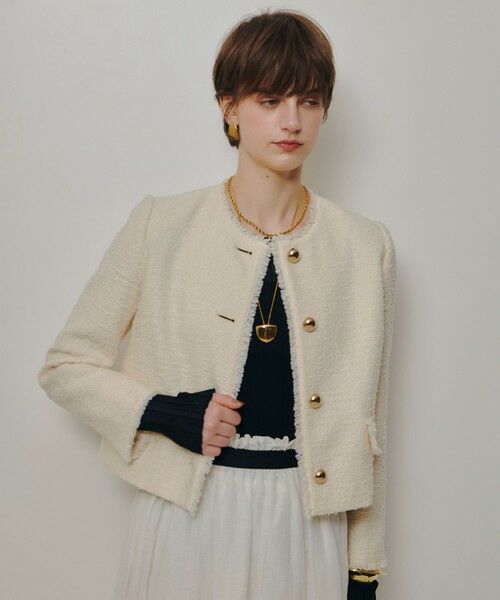 allureville / アルアバイル ノーカラージャケット | ツィードノーカラージャケット | 詳細1