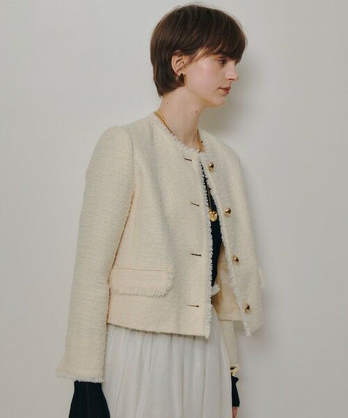 allureville / アルアバイル ノーカラージャケット | ツィードノーカラージャケット | 詳細2