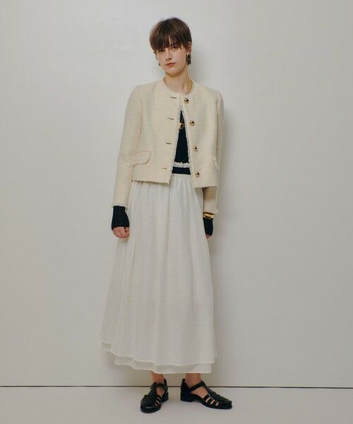 allureville / アルアバイル ノーカラージャケット | ツィードノーカラージャケット | 詳細4