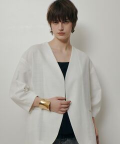 allureville / アルアバイル ノーカラージャケット | ハーフスリーブカラーレスジャケット