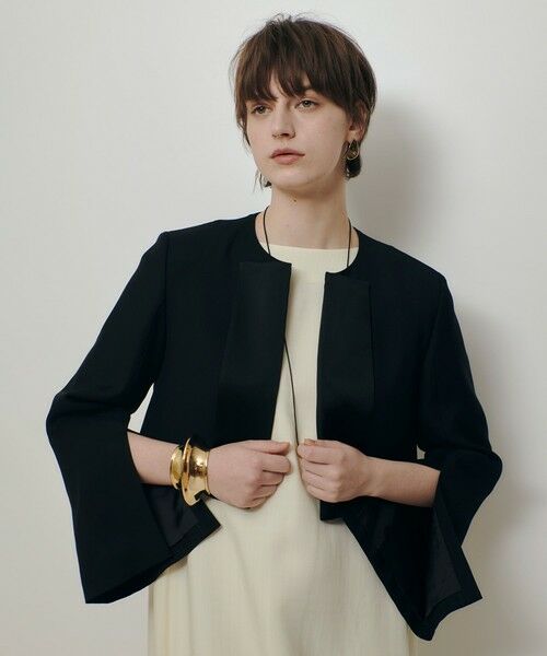 allureville / アルアバイル ノーカラージャケット | ノーカラーボレロジャケット | 詳細1