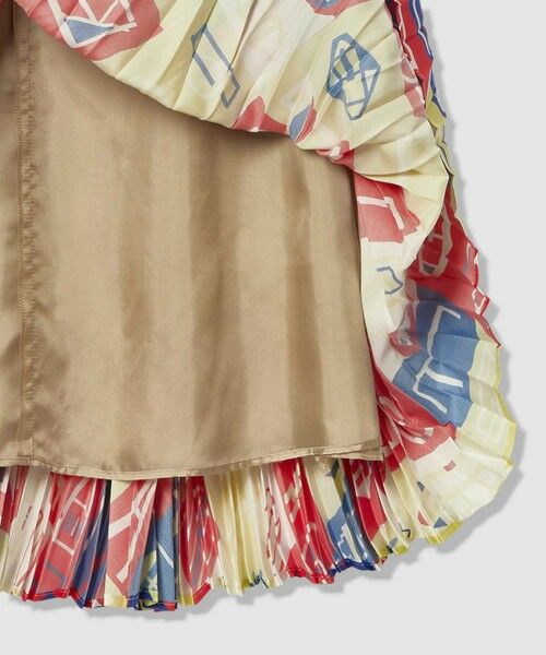allureville / アルアバイル ミニ・ひざ丈スカート | パッチワークプリントプリーツスカート | 詳細9