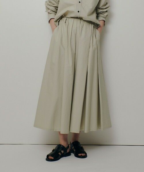 allureville / アルアバイル ミニ・ひざ丈スカート | タイプライターイレギュラータックスカート（ベージュ (11)）