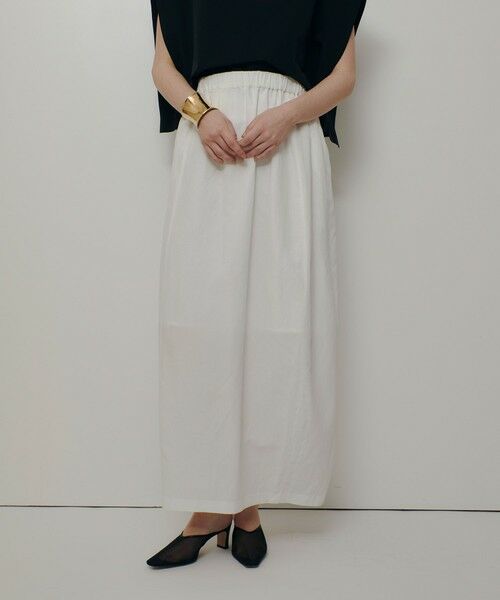 allureville / アルアバイル ミニ・ひざ丈スカート | リネンラミーコクーンスカート | 詳細1