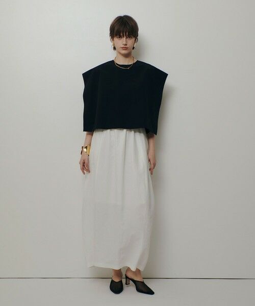allureville / アルアバイル ミニ・ひざ丈スカート | リネンラミーコクーンスカート | 詳細7