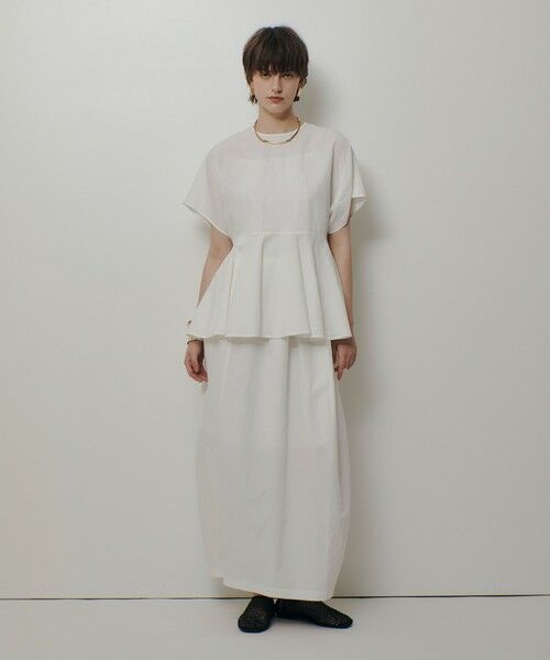 allureville / アルアバイル ミニ・ひざ丈スカート | リネンラミーコクーンスカート | 詳細8