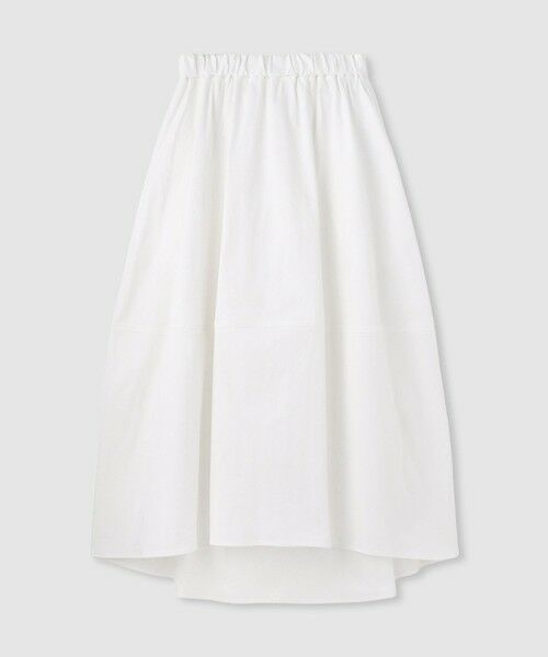 allureville / アルアバイル ミニ・ひざ丈スカート | チノバルーンギャザースカート（ホワイト (01)）