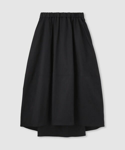 allureville / アルアバイル ミニ・ひざ丈スカート | チノバルーンギャザースカート（ブラック (95)）