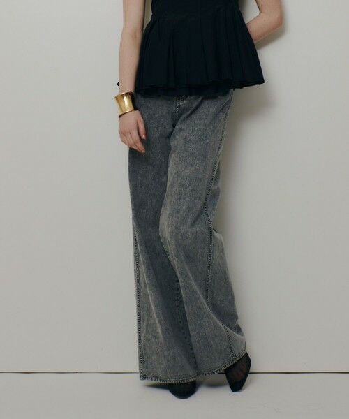 allureville / アルアバイル デニムパンツ | デニムバギーパンツ（ブラック (95)）