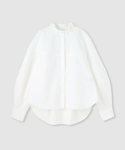 allureville / アルアバイル シャツ・ブラウス | パールカラーコクーンブラウス（ホワイト (01)）