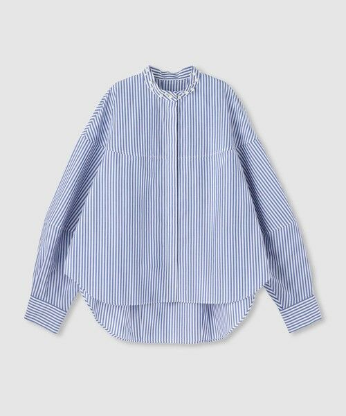 allureville / アルアバイル シャツ・ブラウス | パールカラーロンストコクーンブラウス（ブルー系 (68)）