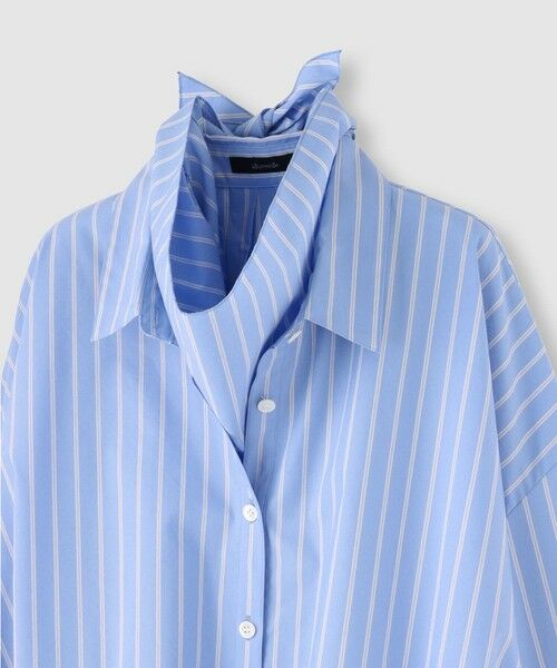 allureville / アルアバイル シャツ・ブラウス | ストライプスカーフ付バルーンシャツ | 詳細9