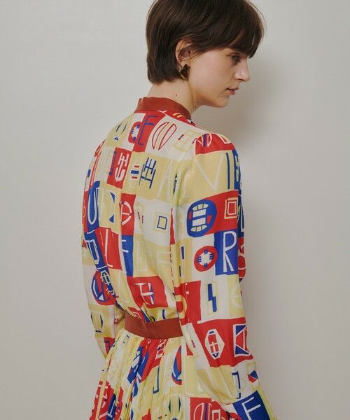 allureville / アルアバイル シャツ・ブラウス | パッチワークプリントボウブラウス | 詳細3