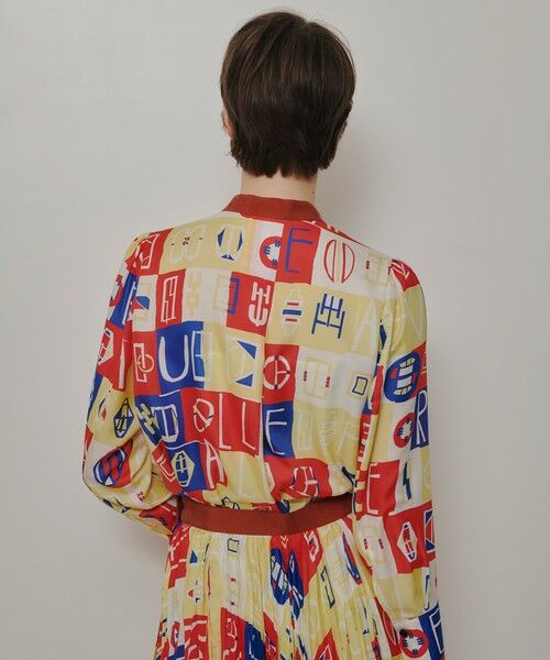 allureville / アルアバイル シャツ・ブラウス | パッチワークプリントボウブラウス | 詳細4
