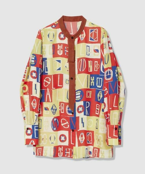 allureville / アルアバイル シャツ・ブラウス | パッチワークプリントボウブラウス | 詳細7