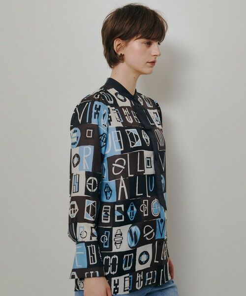 allureville / アルアバイル シャツ・ブラウス | パッチワークプリントボウブラウス | 詳細12