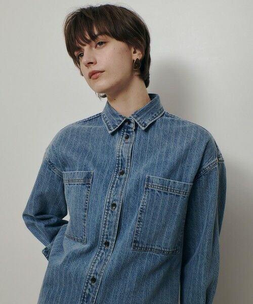 allureville / アルアバイル シャツ・ブラウス | デニムビッグポケットシャツ（インディゴ (66)）