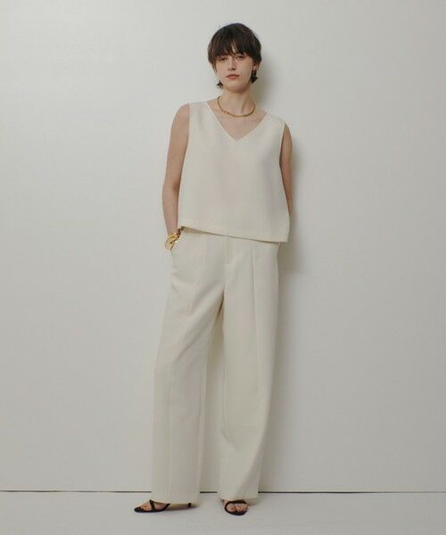 allureville / アルアバイル シャツ・ブラウス | ダブルクロスショートＶネックプルオーバー | 詳細6