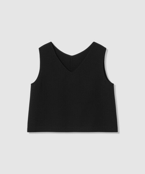 allureville / アルアバイル シャツ・ブラウス | 【ATELIER Line】ダブルクロスショートVネックプルオーバー（ブラック (95)）