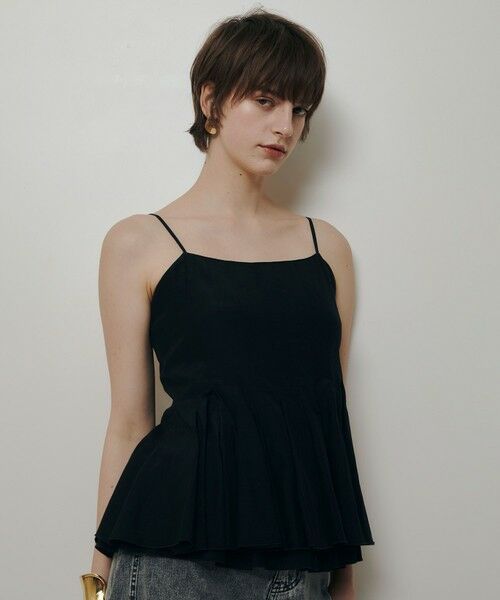 allureville / アルアバイル キャミソール・チューブトップ | リライムローンペプラムキャミソール（ブラック (95)）