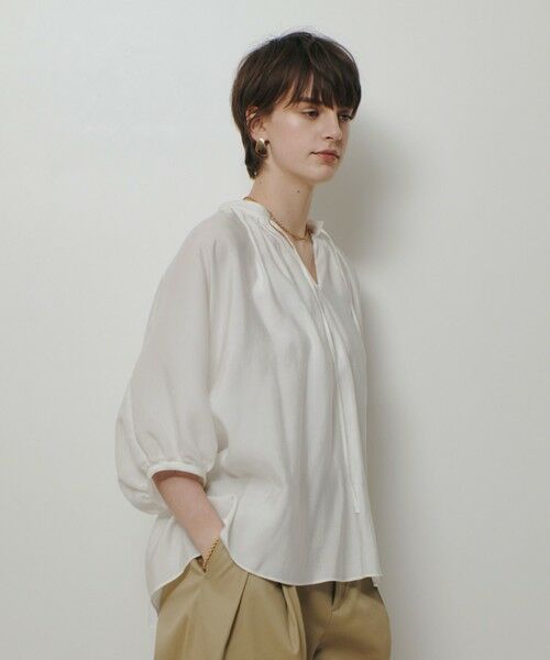 allureville / アルアバイル シャツ・ブラウス | ギャザーボリュームスタンドブラウス | 詳細3