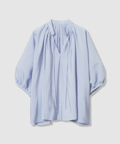 allureville / アルアバイル シャツ・ブラウス | ギャザーボリュームスタンドブラウス（サックス (63)）