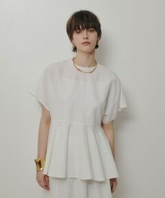 allureville / アルアバイル シャツ・ブラウス | リネンラミーペプラムブラウス