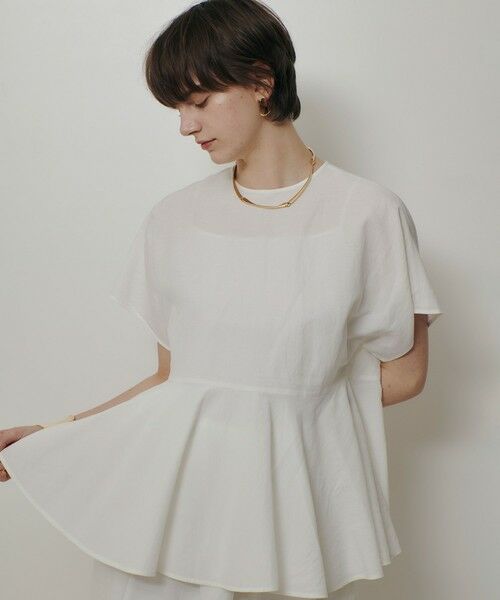 allureville / アルアバイル シャツ・ブラウス | リネンラミーペプラムブラウス | 詳細1