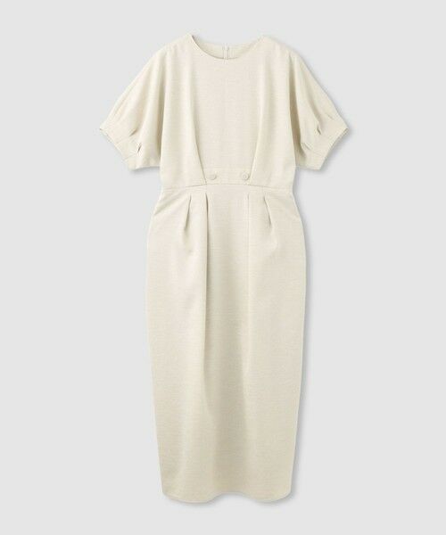 allureville / アルアバイル ロング・マキシ丈ワンピース | リネンライクタッキングワンピース（アイボリー (04)）