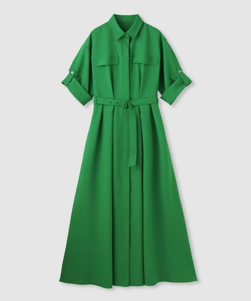 allureville / アルアバイル ロング・マキシ丈ワンピース | サッカーターンバックワンピース（グリーン (71)）