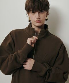 allureville / アルアバイル カットソー | ハーフジップ刺繍プルオーバー