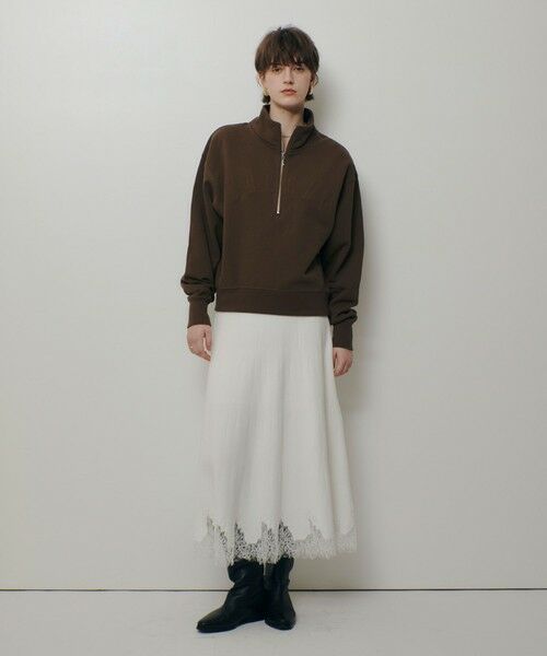 allureville / アルアバイル カットソー | ハーフジップ刺繍プルオーバー | 詳細14