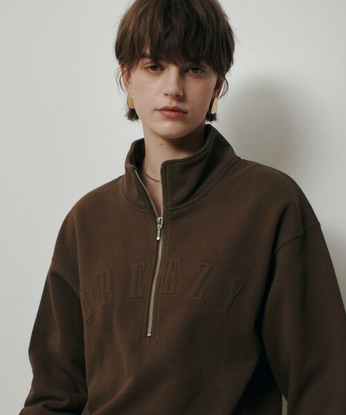 allureville / アルアバイル カットソー | ハーフジップ刺繍プルオーバー | 詳細9