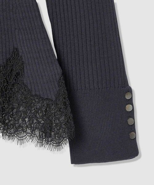 allureville / アルアバイル ニット・セーター | レースドッキングリブプルオーバー | 詳細12