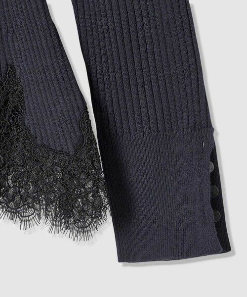 allureville / アルアバイル ニット・セーター | レースドッキングリブプルオーバー | 詳細13