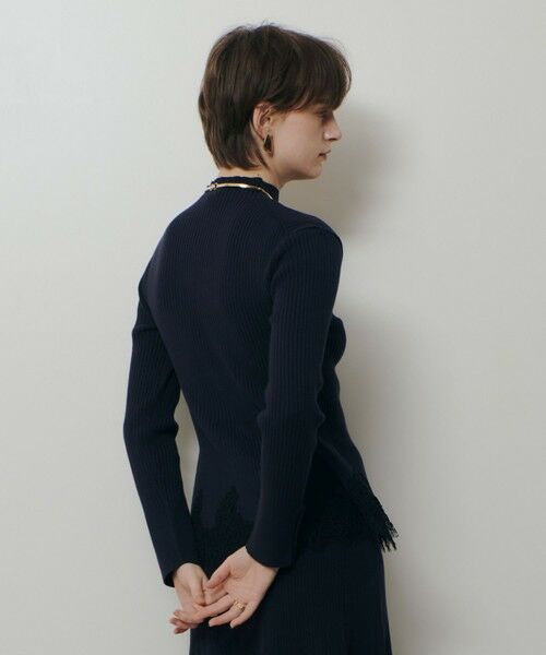 allureville / アルアバイル ニット・セーター | レースドッキングリブプルオーバー | 詳細7