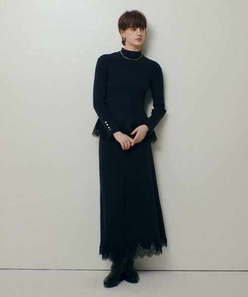 allureville / アルアバイル ニット・セーター | レースドッキングリブプルオーバー | 詳細8