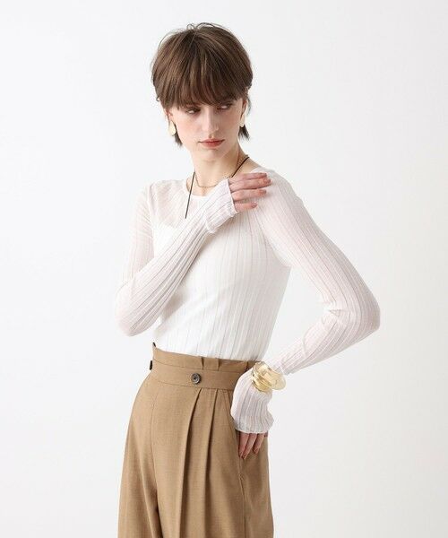 allureville / アルアバイル ニット・セーター | シアーリブプルオーバー | 詳細3