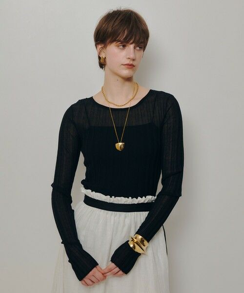 allureville / アルアバイル ニット・セーター | シアーリブプルオーバー | 詳細14